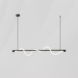 Modern Wave LED Linear Pendant Light for Kitchen Island and Office