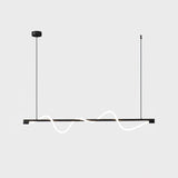 Modern Wave LED Linear Pendant Light for Kitchen Island and Office