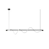 Modern Wave LED Linear Pendant Light for Kitchen Island and Office
