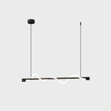 Modern Wave LED Linear Pendant Light for Kitchen Island and Office