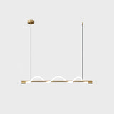 Modern Wave LED Linear Pendant Light for Kitchen Island and Office