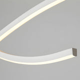 Modern Wave Linear LED Pendant Light Dimmable Hanging Chandelier for Kitchen Island