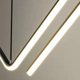 Modern Wave Linear Pendant Lighting Nordic Zigzag LED Hanging Fixture for Dining Table