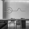Modern Waves and Circles LED Pendant Light Minimalist Linear Chandelier for Dining Room and Kitchen