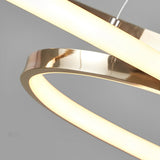 Modern Wavy Double 8 Shaped LED Chandelier Dimmable Nordic Pendant Light for Dining Room and Living Area