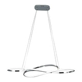 Modern Wavy Double 8 Shaped LED Chandelier Dimmable Nordic Pendant Light for Dining Room and Living Area