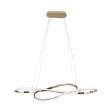 Modern Wavy Double 8 Shaped LED Chandelier Dimmable Nordic Pendant Light for Dining Room and Living Area