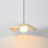 Modern Wavy Hat Resin Pendant Light for Minimalist Interior Decor