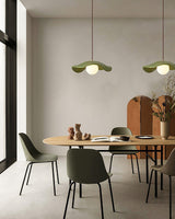 Modern Wavy Hat Resin Pendant Light for Minimalist Interior Decor