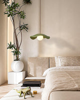 Modern Wavy Hat Resin Pendant Light for Minimalist Interior Decor