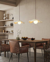 Modern Wavy Hat Resin Pendant Light for Minimalist Interior Decor