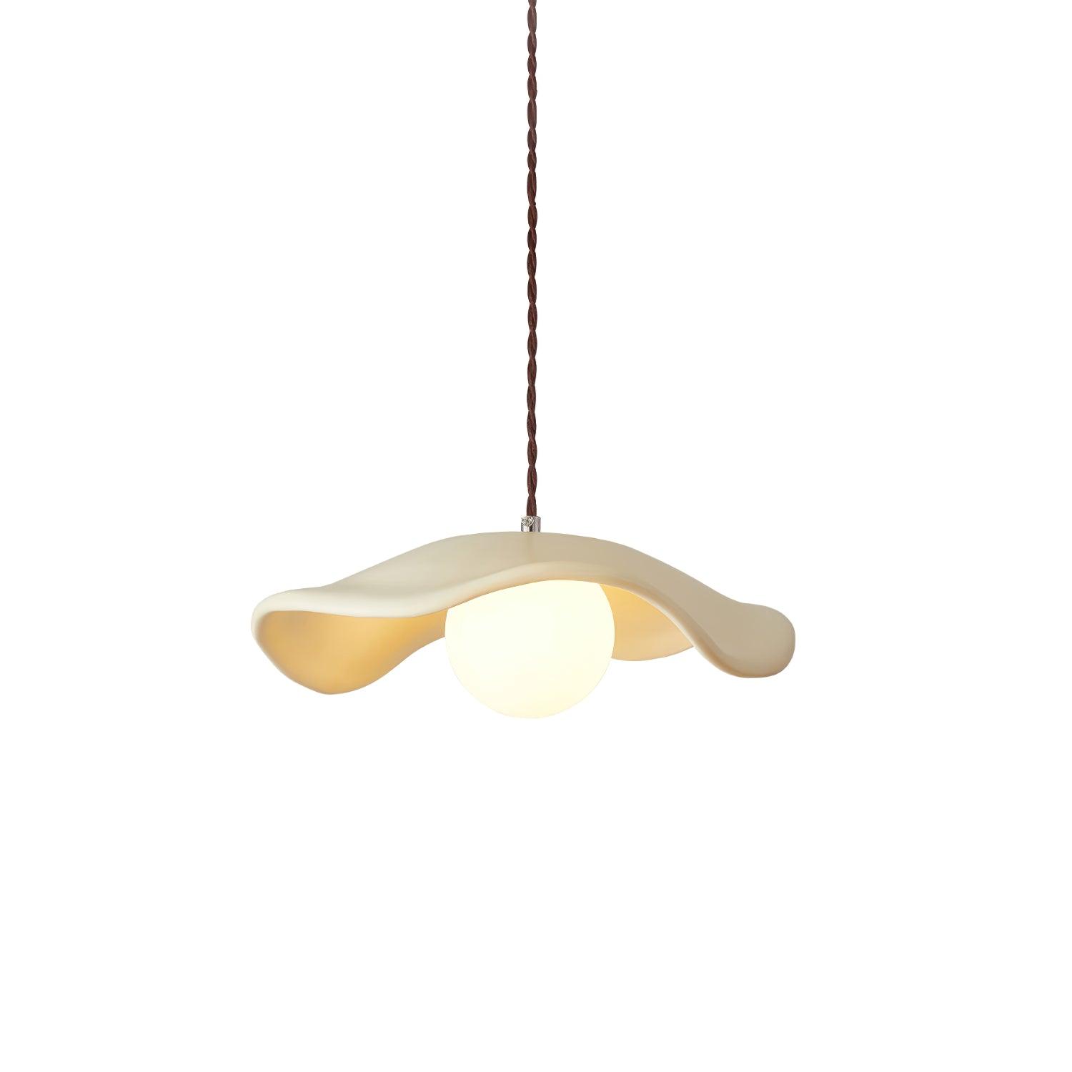 Modern Wavy Hat Resin Pendant Light for Minimalist Interior Decor
