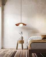 Modern Wavy Hat Resin Pendant Light for Minimalist Interior Decor