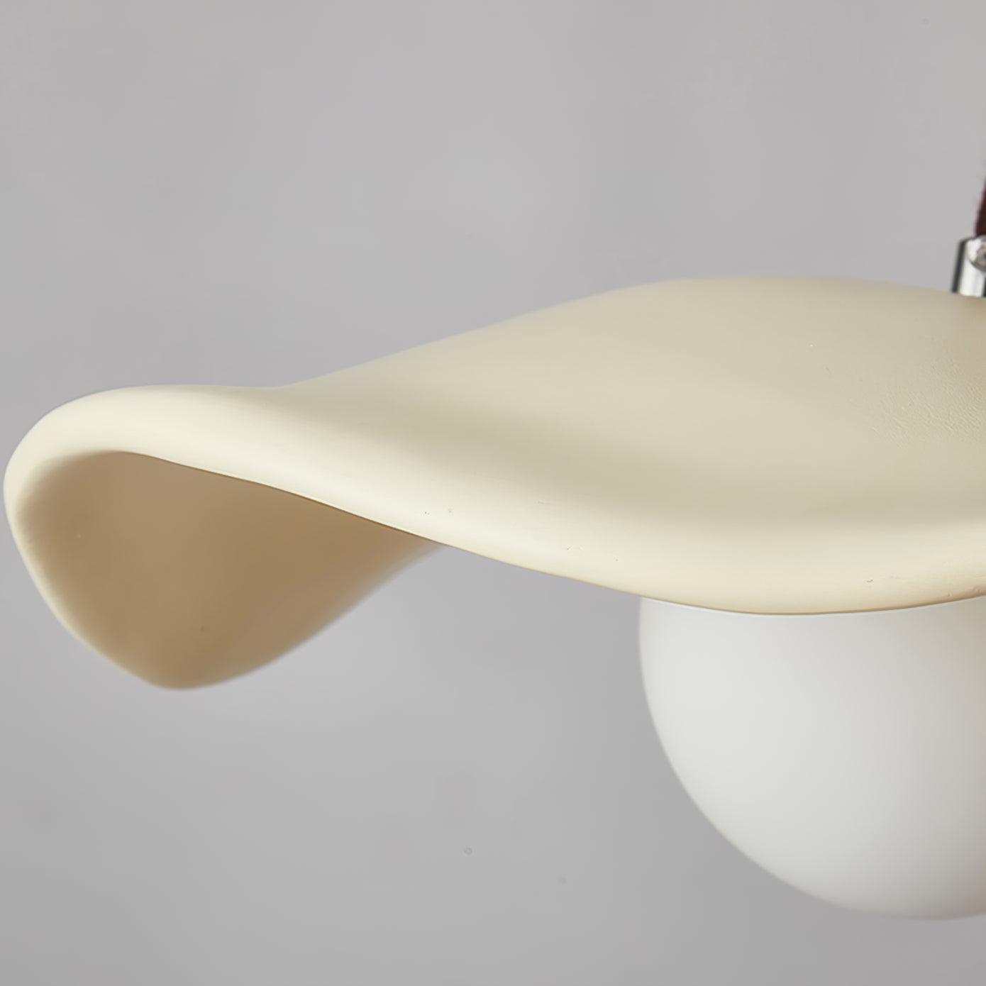 Modern Wavy Hat Resin Pendant Light for Minimalist Interior Decor