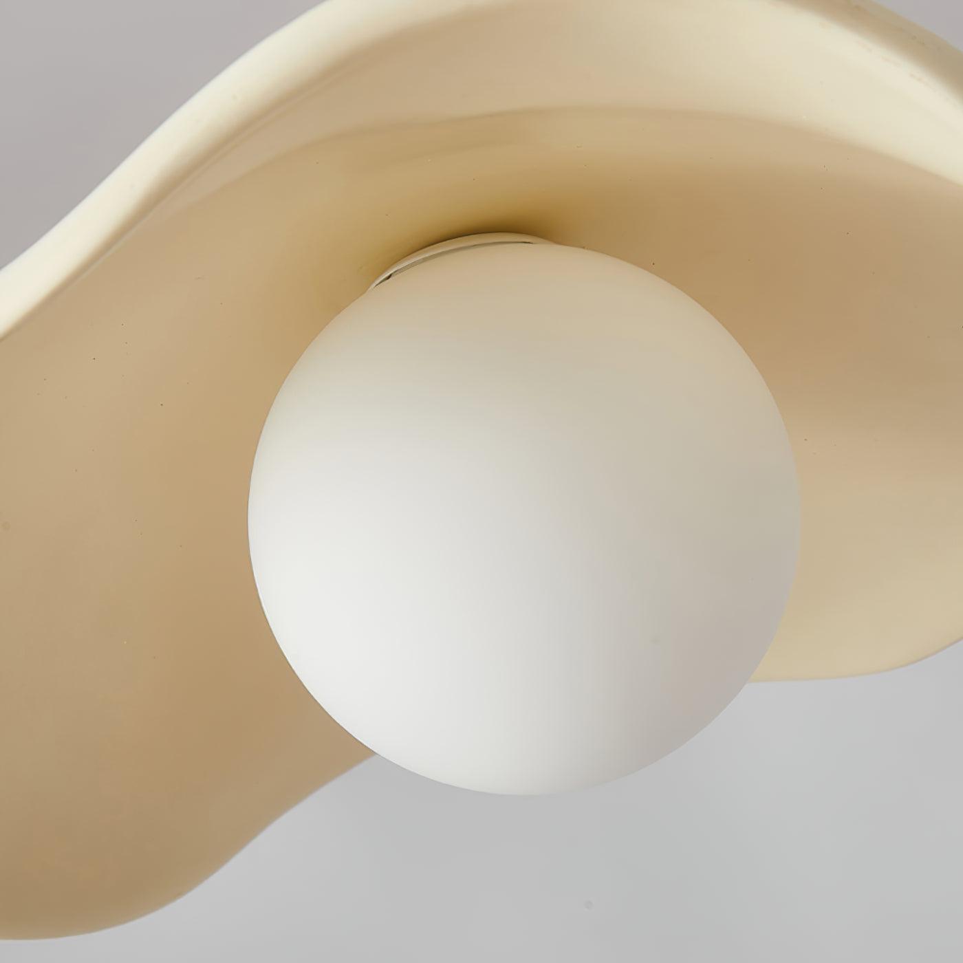Modern Wavy Hat Resin Pendant Light for Minimalist Interior Decor