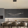 Modern Wavy LED Chandelier Dimmable Nordic Pendant Light with Remote Control for Dining Room Gold and Black