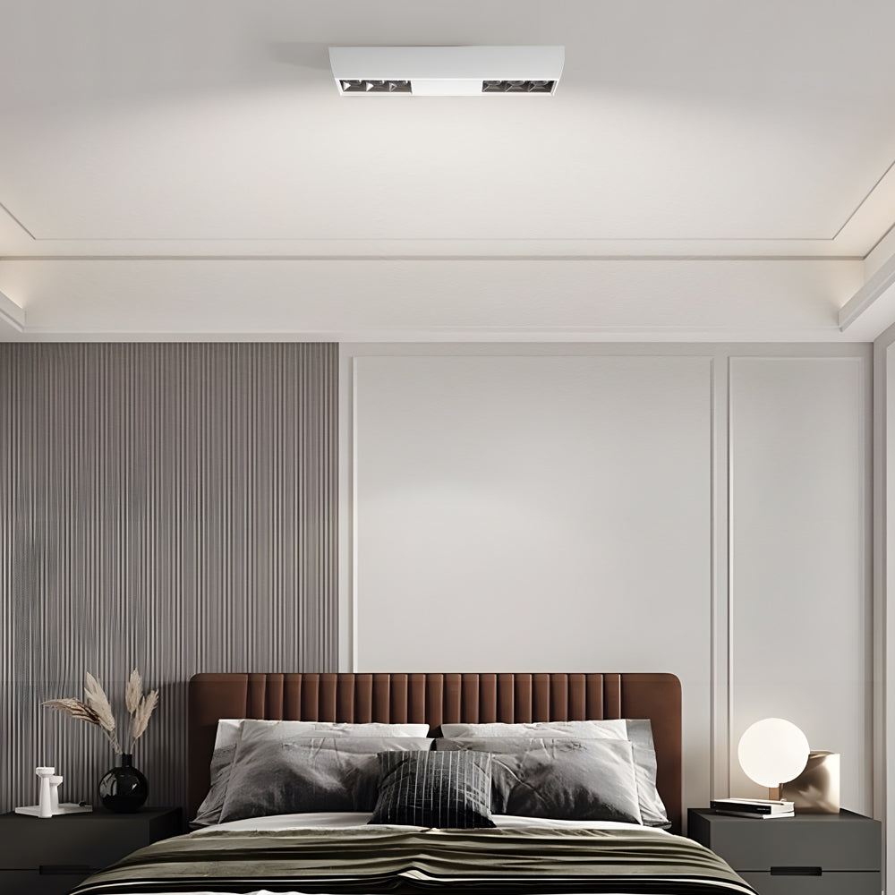 Modern White Aluminum Linear LED Ceiling Spotlight for Interior Flush Mount Lighting