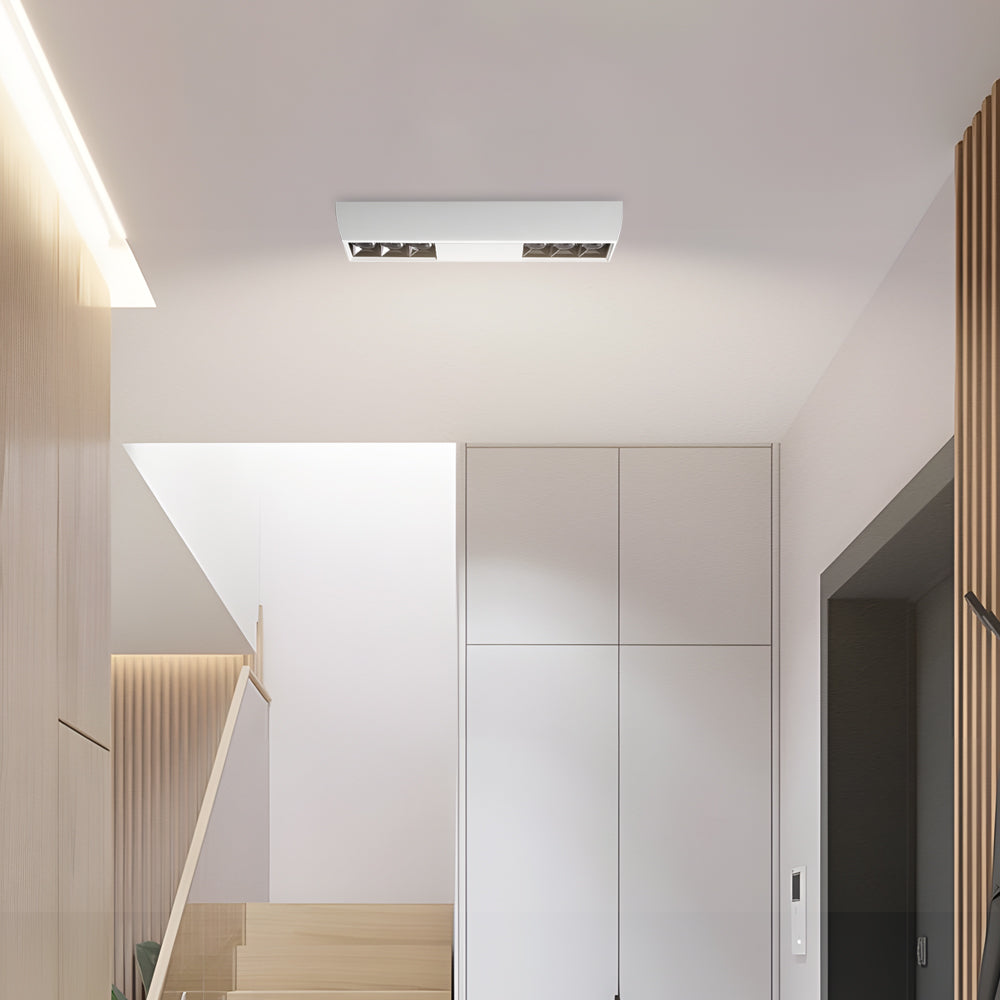 Modern White Aluminum Linear LED Ceiling Spotlight for Interior Flush Mount Lighting