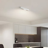 Modern White Aluminum Linear LED Ceiling Spotlight for Interior Flush Mount Lighting