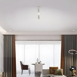 Modern White Aluminum Linear LED Ceiling Spotlight for Interior Flush Mount Lighting