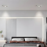 Modern White Aluminum Linear LED Ceiling Spotlight for Interior Flush Mount Lighting
