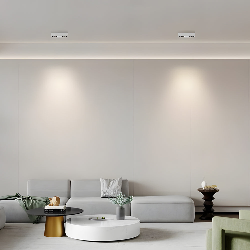Modern White Aluminum Linear LED Ceiling Spotlight for Interior Flush Mount Lighting