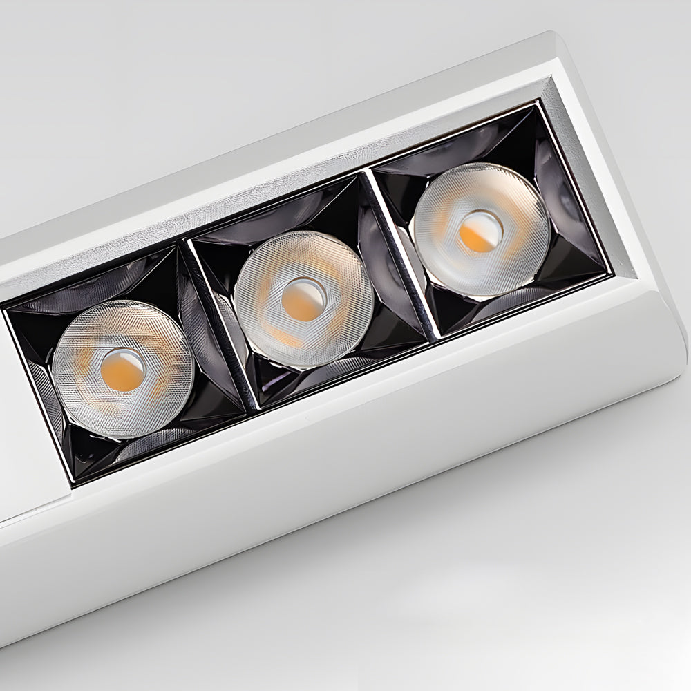 Modern White Aluminum Linear LED Ceiling Spotlight for Interior Flush Mount Lighting