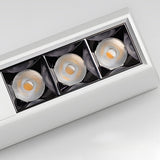 Modern White Aluminum Linear LED Ceiling Spotlight for Interior Flush Mount Lighting