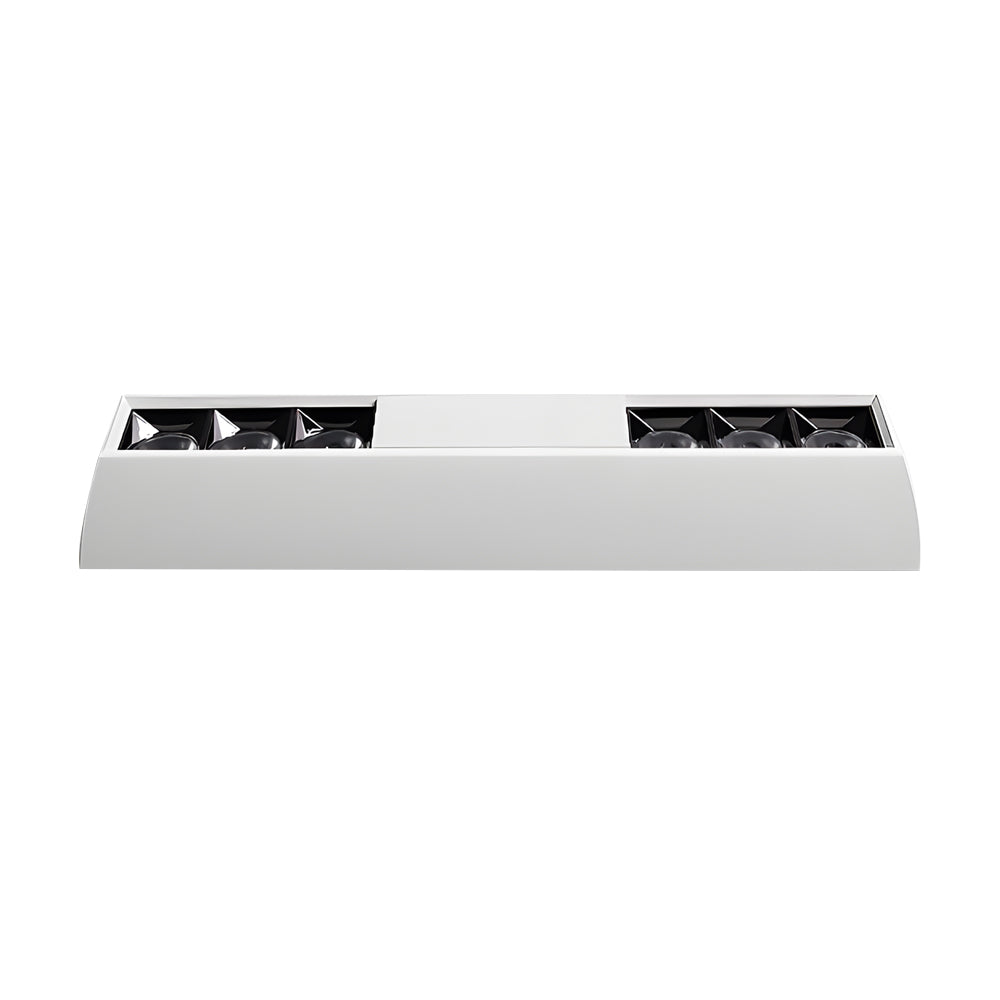 Modern White Aluminum Linear LED Ceiling Spotlight for Interior Flush Mount Lighting