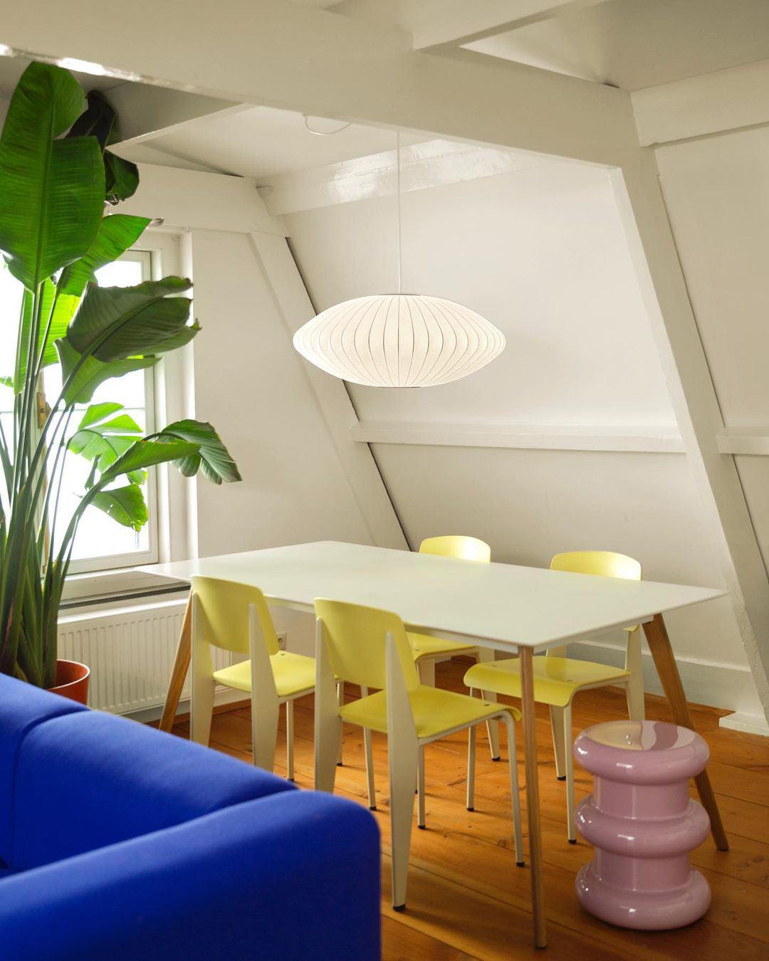 Modern White Bubble Swag Pendant Light Geometric Plug In Hanging Lamp for Indoor Decor