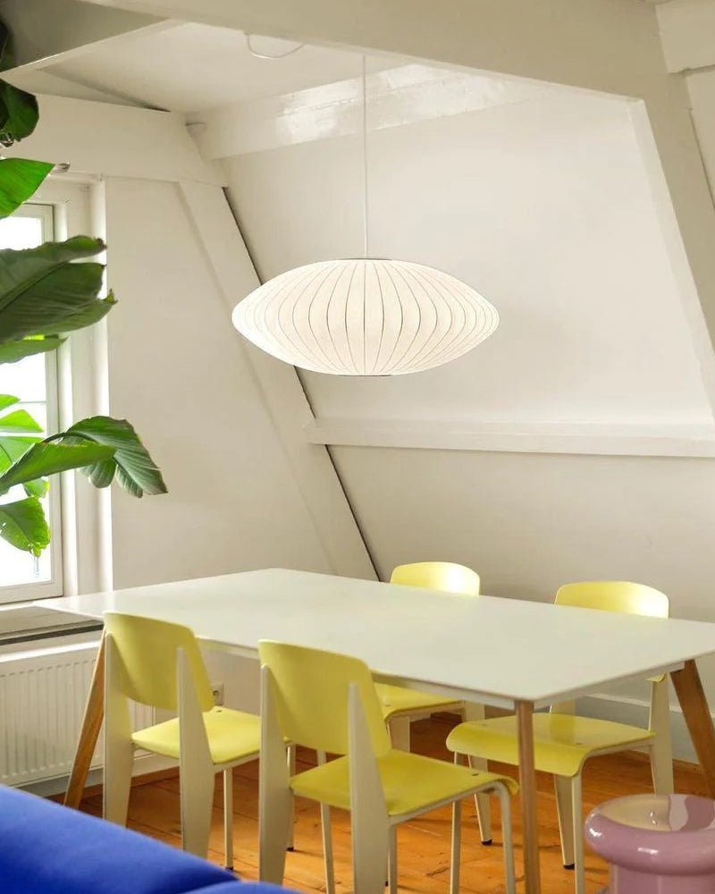 Modern White Bubble Swag Pendant Light Geometric Plug In Hanging Lamp for Indoor Decor