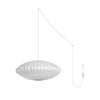 Modern White Bubble Swag Pendant Light Geometric Plug In Hanging Lamp for Indoor Decor