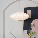 Modern White Bubble Swag Pendant Light Geometric Plug In Hanging Lamp for Indoor Decor