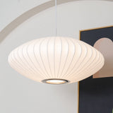 Modern White Bubble Swag Pendant Light Geometric Plug In Hanging Lamp for Indoor Decor