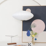 Modern White Bubble Swag Pendant Light Geometric Plug In Hanging Lamp for Indoor Decor