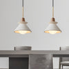Modern White Cement Pendant Light Nordic Industrial Kitchen Island Hanging Lamp for Dining Room