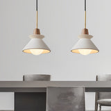 Modern White Cement Pendant Light Nordic Industrial Kitchen Island Hanging Lamp for Dining Room