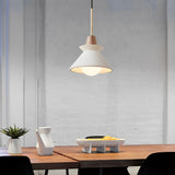Modern White Cement Pendant Light Nordic Industrial Kitchen Island Hanging Lamp for Dining Room