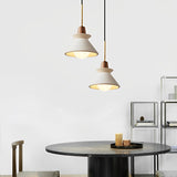 Modern White Cement Pendant Light Nordic Industrial Kitchen Island Hanging Lamp for Dining Room