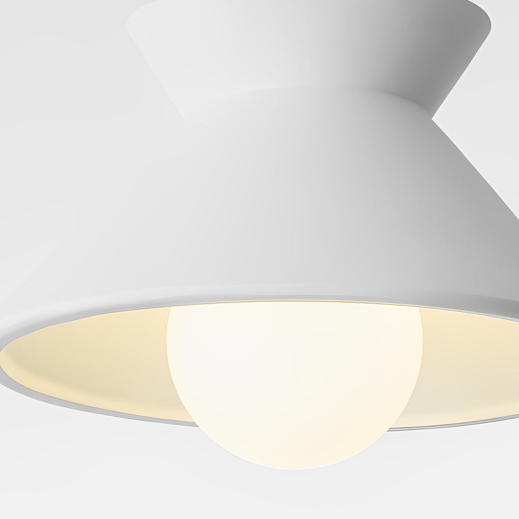 Modern White Cement Pendant Light Nordic Industrial Kitchen Island Hanging Lamp for Dining Room