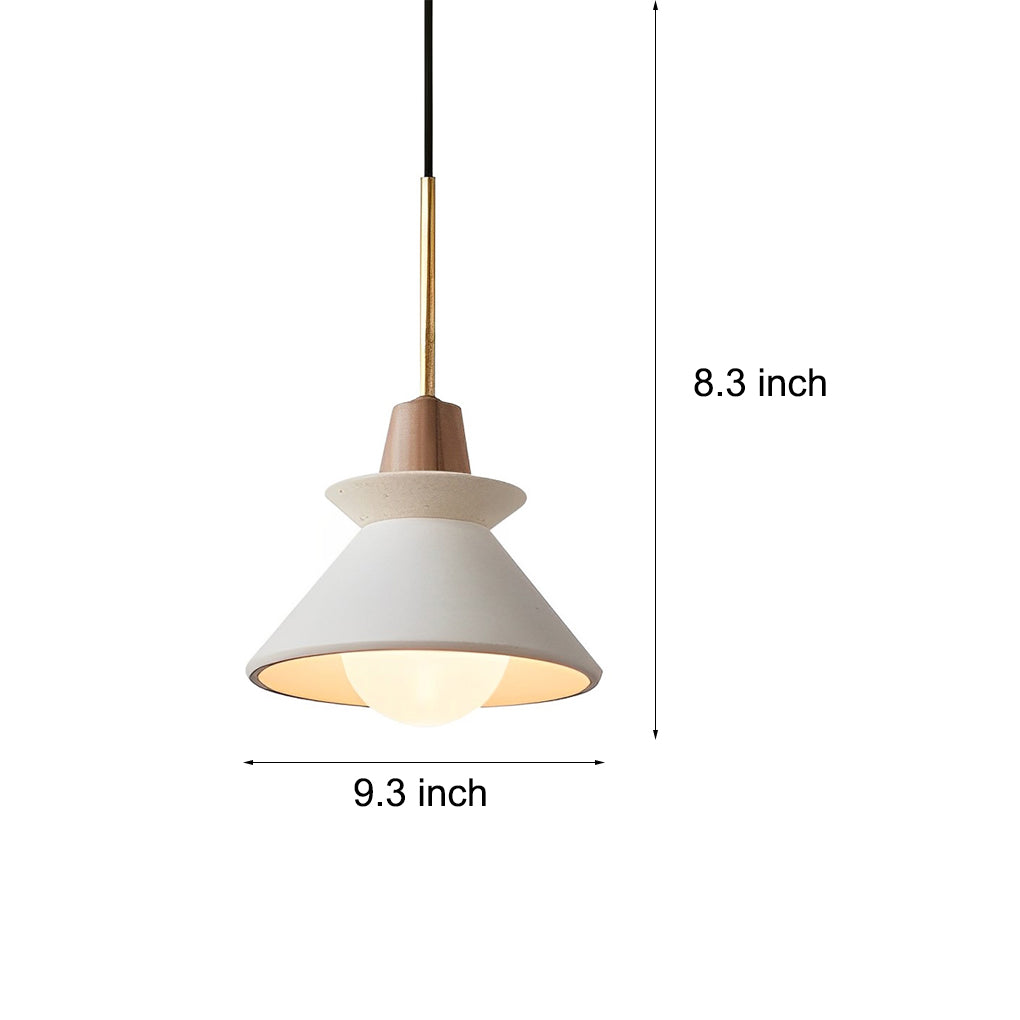 Modern White Cement Pendant Light Nordic Industrial Kitchen Island Hanging Lamp for Dining Room