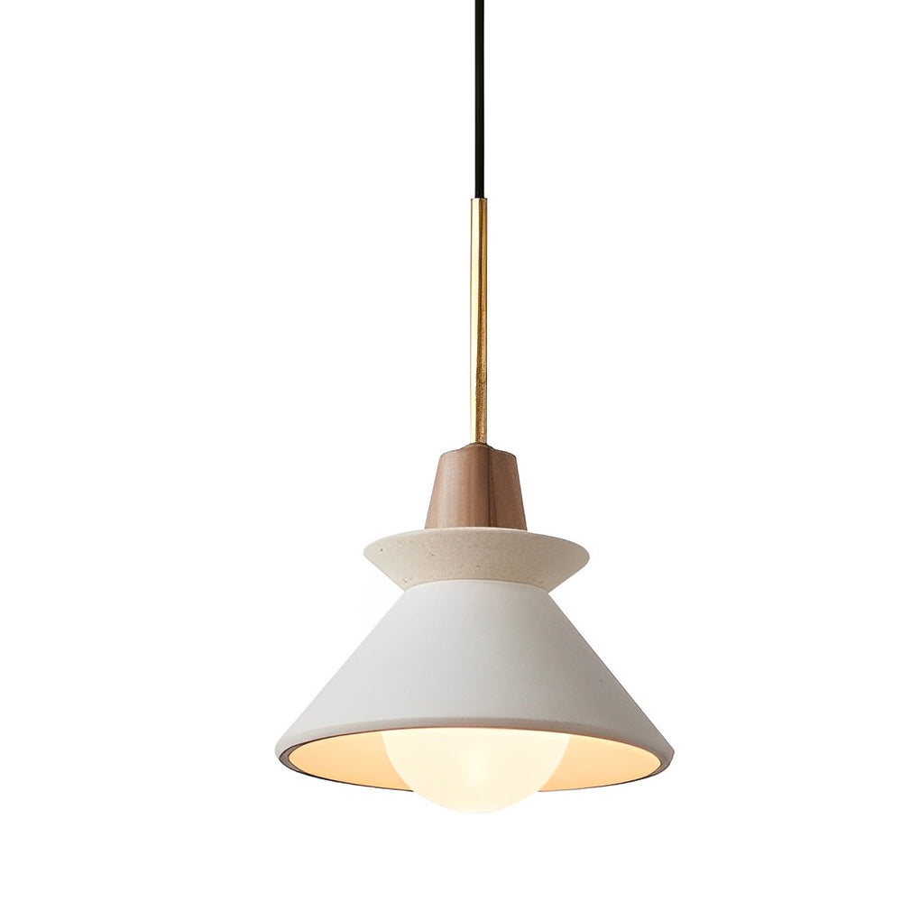 Modern White Cement Pendant Light Nordic Industrial Kitchen Island Hanging Lamp for Dining Room