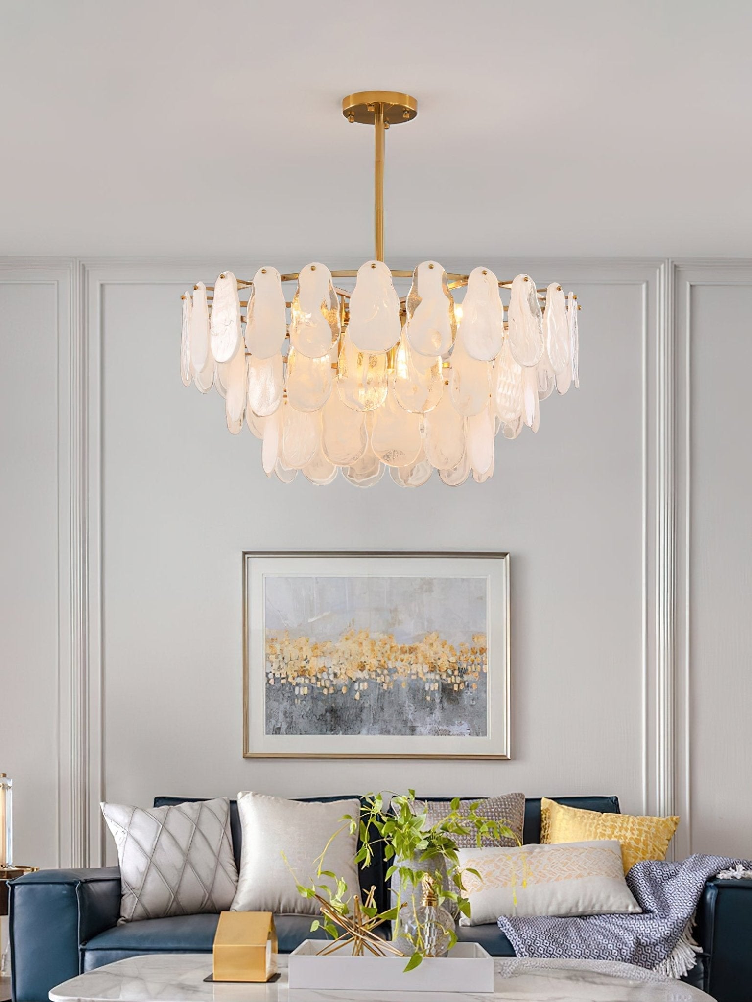modern-white-cloud-glass-chandelier-with-gold-brass-frame-luxury-geometric-pendant-lighting