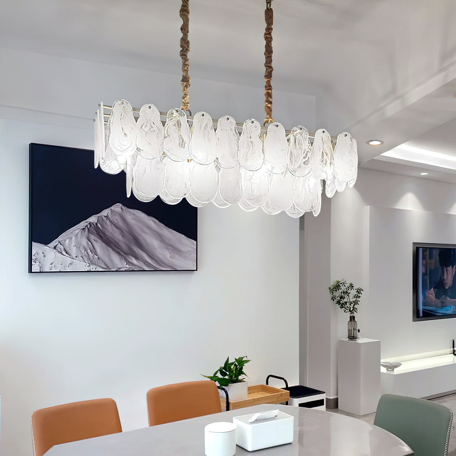 modern-white-cloud-glass-chandelier-with-gold-brass-frame-luxury-geometric-pendant-lighting