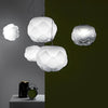 Modern White Cloud Shaped Glass Pendant Light Round LED Chandelier for Dining Room Bedroom