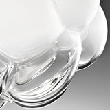 Modern White Cloud Shaped Glass Pendant Light Round LED Chandelier for Dining Room Bedroom