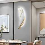 Modern White Feather Resin LED Wall Sconce Dimmable Art Decor Lighting for Living Room