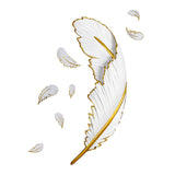 Modern White Feather Resin LED Wall Sconce Dimmable Art Decor Lighting for Living Room