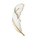 Modern White Feather Resin LED Wall Sconce Dimmable Art Decor Lighting for Living Room