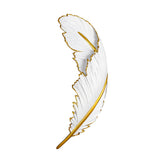Modern White Feather Resin LED Wall Sconce Dimmable Art Decor Lighting for Living Room